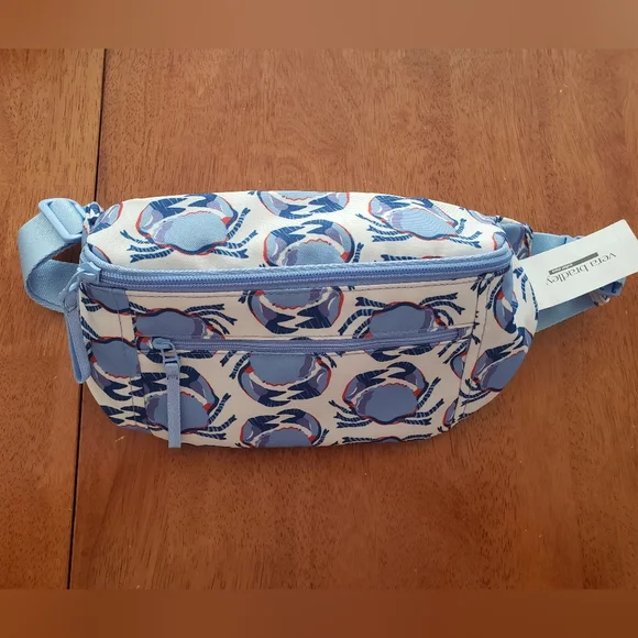 VB Belt Bag Crabby Blue White Patterned Belted Vera Bradley Pattern - Picture 4 of 4